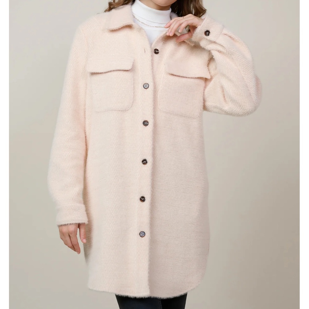 SKIES ARE BLUE | BLUSH SHACKET | KNEE LENGTH